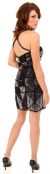 Spaghetti Straps Sequined Mini Formal Party Dress back